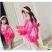 LJQ Children's Swimwear 3 Piece Set Girls Butterfly Bikini Split Swimwear & Smock Girls Baby Swimwear 2-12Y,Pink,XXXL XXXL